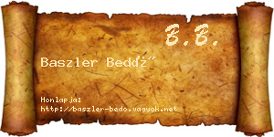 Baszler Bedő névjegykártya